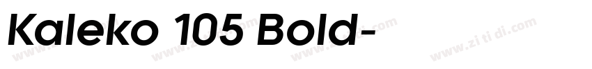 Kaleko 105 Bold字体转换
